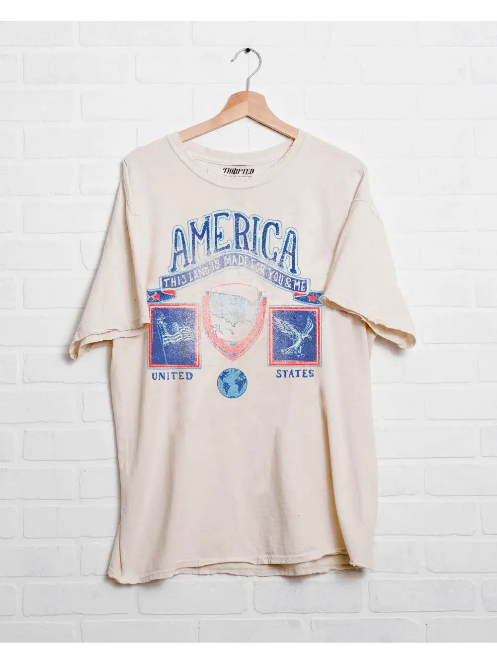 The America Patch Thrifted Tee